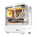 darkFlash DB330M Micro ATX Mid Tower Modern Aesthetic ARGB (WHITE)