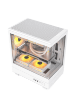 darkFlash DB330M Micro ATX Mid Tower Modern Aesthetic ARGB (WHITE) - Image 2