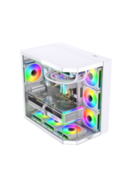 LovingCool LC-HXZ, White 7 FANS Included Mid-Tower Gaming Case - Image 2