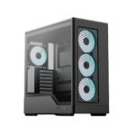 AeroCool D520A (Black) ARGB Stylish 4 Pre-installed 120mm Mid-Tower Gaming Case