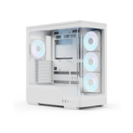AeroCool P500A DIGI (White) ARGB Stylish 4 Pre-installed 120mm Mid-Tower Gaming Case