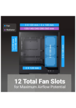 AeroCool D520A (Black) ARGB Stylish 4 Pre-installed 120mm Mid-Tower Gaming Case - Image 3