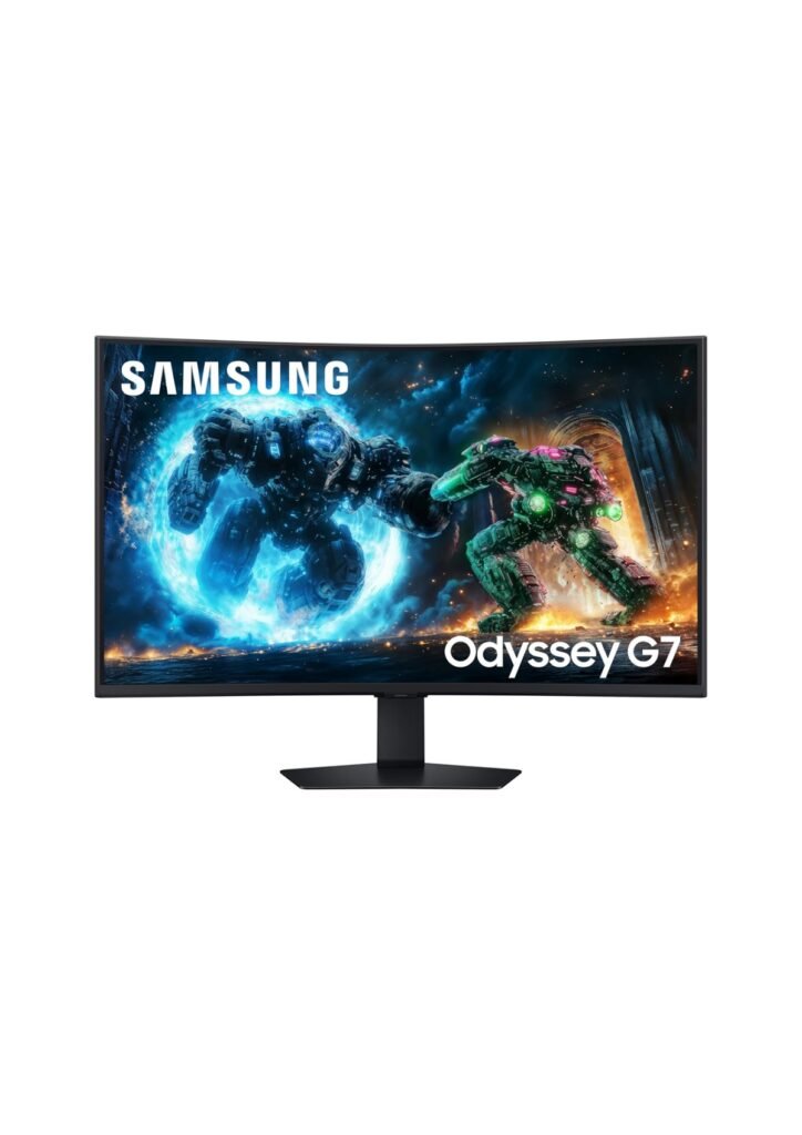 Samsung Odyssey G7 (2025) (FG750) 37" Curved Monitor VA 4K UHD (3840 x 2160) 165Hz 1ms(GTG), 10Bit, HDR10+, 99% sRGB, HDMI 2.1, FreeSync Premium Pro w/ New Design, Core Sync, Ergonomic Stand