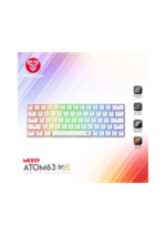 FANTECH ATOM63 MK859 Wired RGB 60% Mechanical, Red Switch, White Wired Gaming Keyboard (عربي)