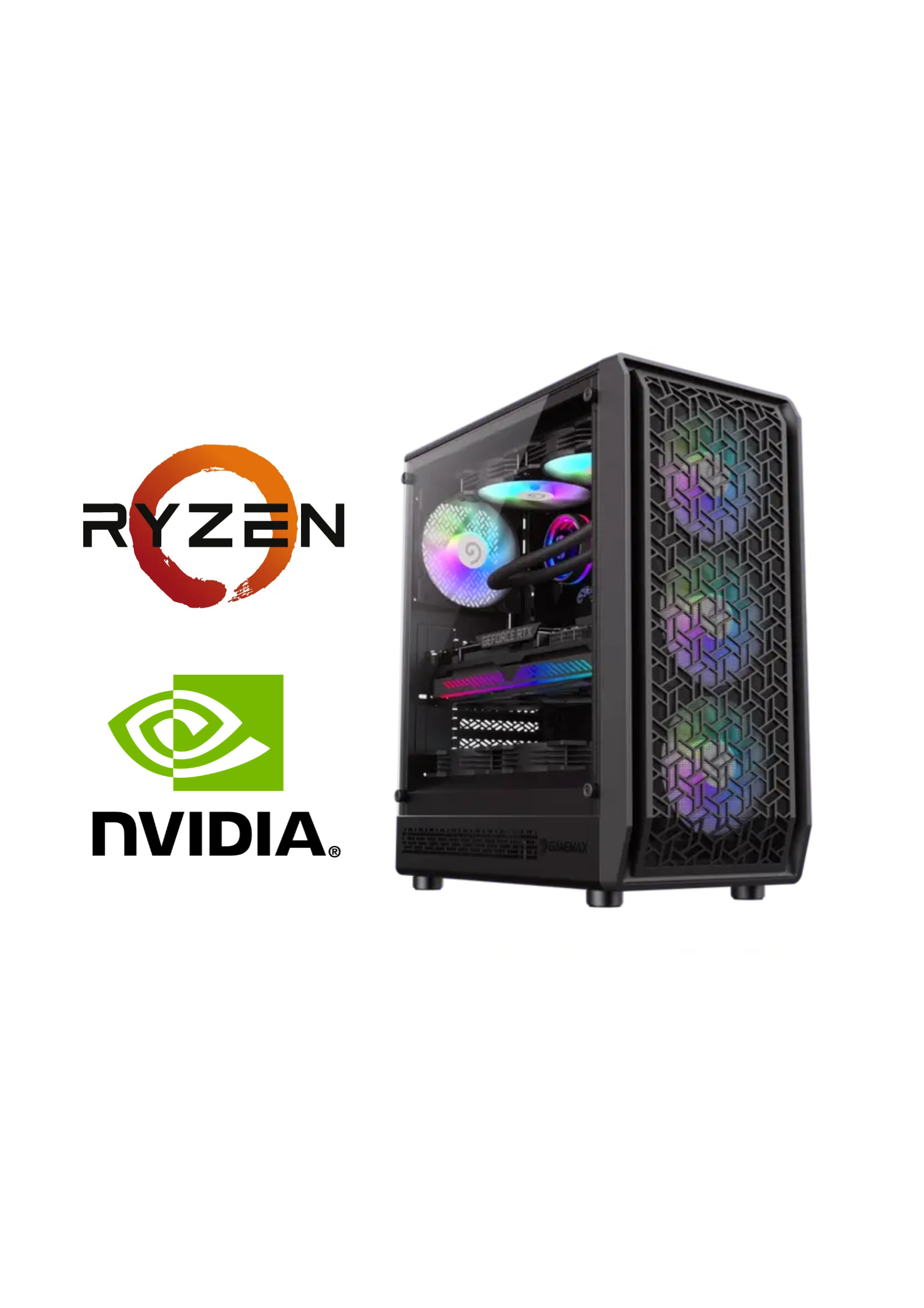90 AMD Ryzen 5 5500, RTX 5060 Ti 8GB, 16Gb DDR4 3200Mhz, 500Gb Storage Gaming Pc Build - Image 1
