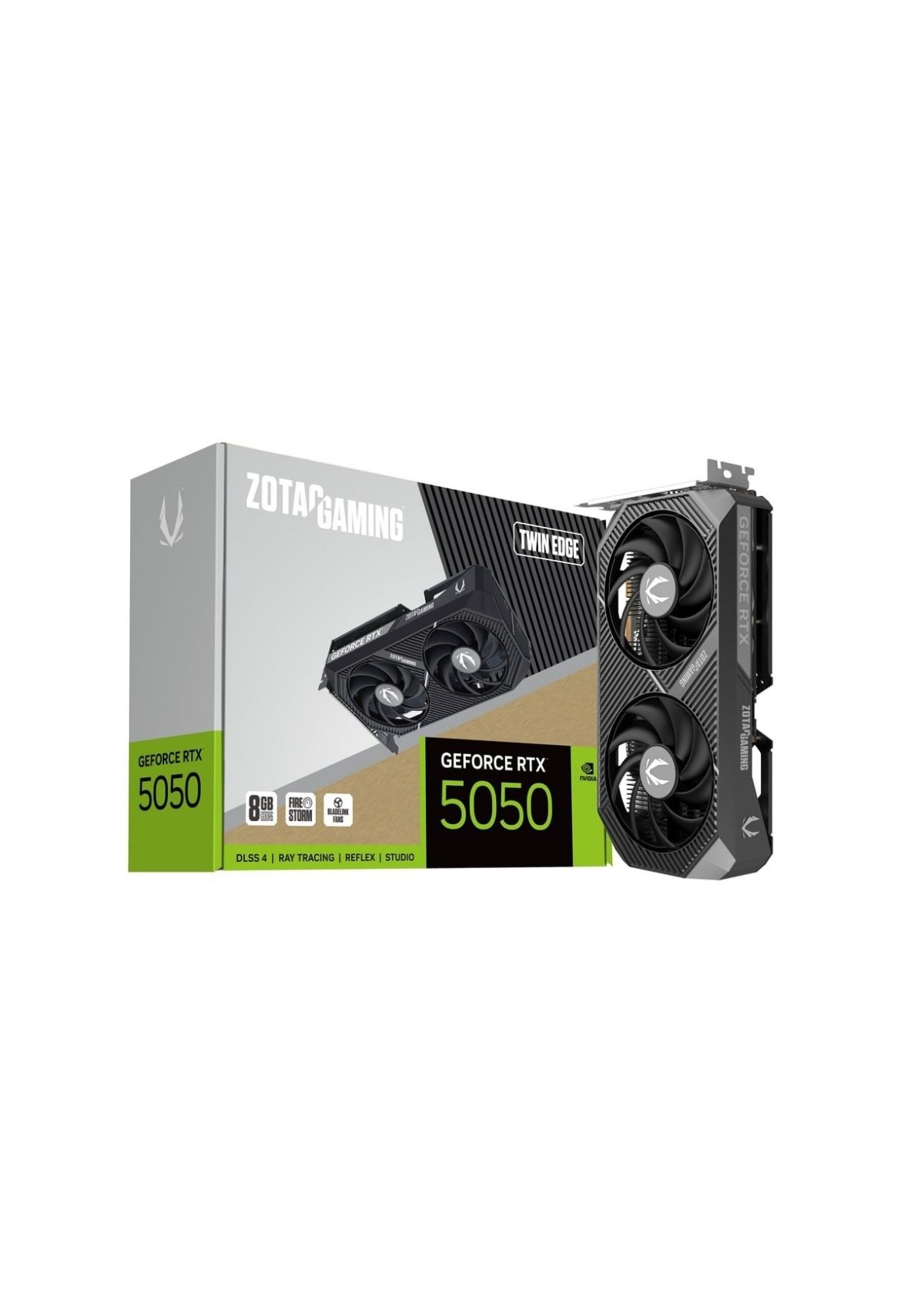 ZOTAC GAMING GeForce RTX 5050 Twin Edge - 8GB GDDR6 Compact Graphics Card — Image 1 ZOTAC GAMING GeForce RTX 5050 Twin Edge