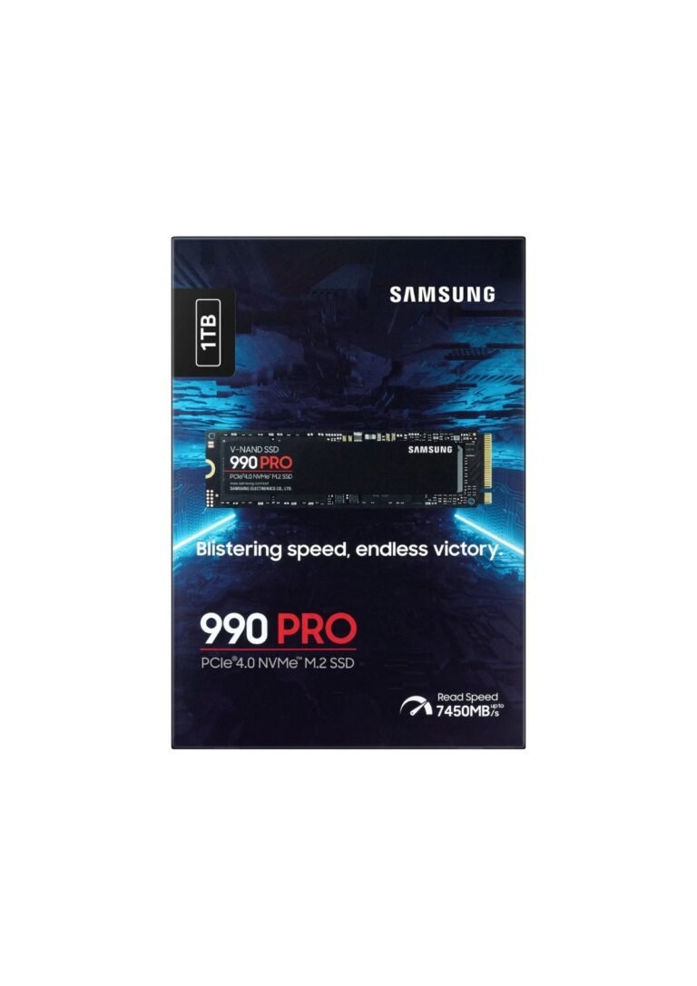 Samsung 990 PRO 1TB PCIe 4.0 NVMe M.2 SSD-Sequential Read/Write (7450/6900 MB/s)