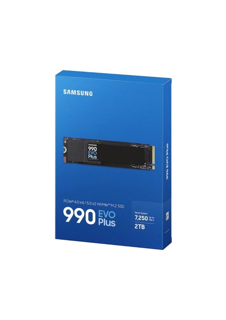 Samsung 990 EVO PLUS 2TB PCIe 4.0 NVMe M.2 SSD w/ Samsung V-NAND TLC Memory -Sequential Read/Write Up (7250/6300 MB/s)