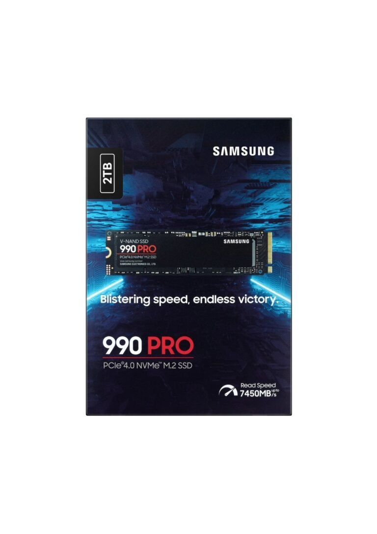 Samsung 990 PRO 2TB PCIe 4.0 NVMe M.2 SSD-Sequential Read/Write (7450/6900 MB/s)