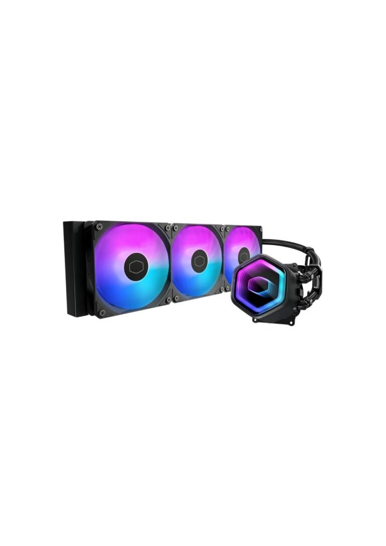 Cooler Master MasterLiquid 360 Core II (Black) ARGB High-Performance AIO CPU Liquid Cooler, Dual Chamber Pump Design, Infinity Mirror Pump Cover Design, Pre-installed 3x 120mm ARGB Fan