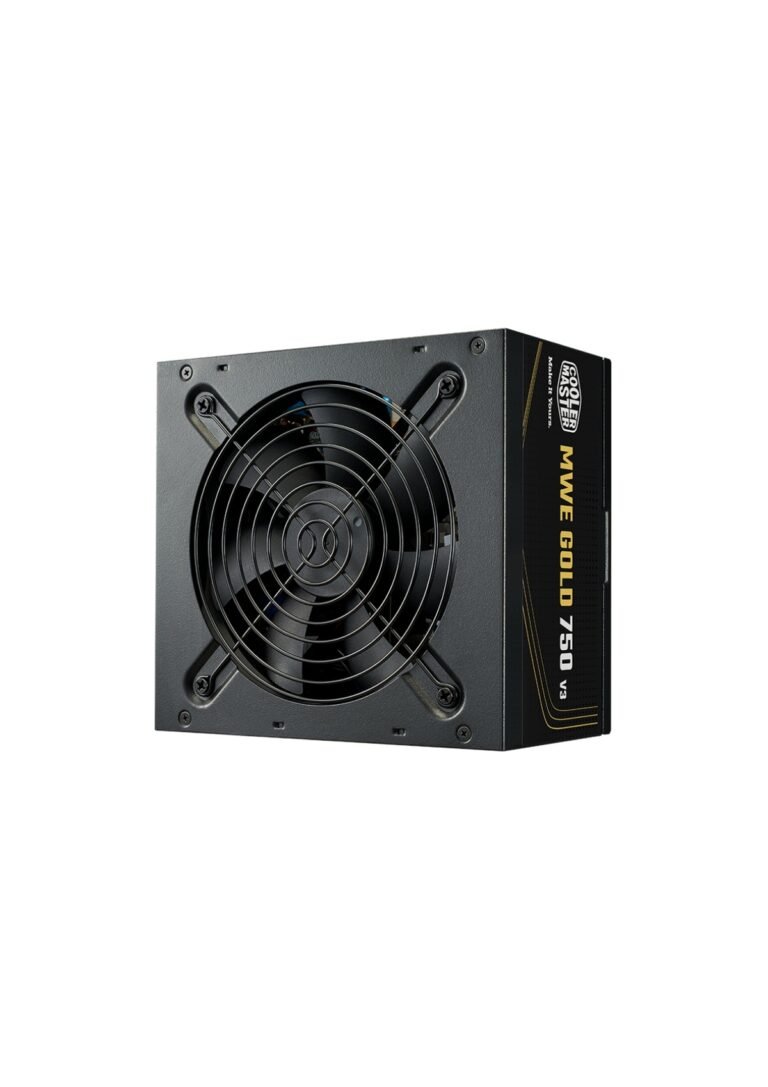 Cooler Master MWE GOLD 750 V3 (ATX 3.1) 750W 80 Plus Gold Non-Modular Power Supply w/ (12V-2x6) PCIE 5.1 Connector