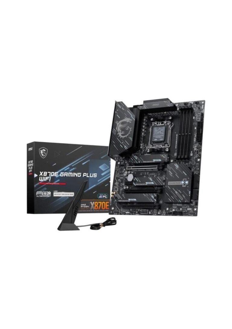 MSI X870E GAMING PLUS WIFI (Wi-Fi 7) AMD RYZEN 7000 8000 9000 Series AM5/DDR5/PCIe 5.0/3xM.2 - ATX Gaming MotherBoard