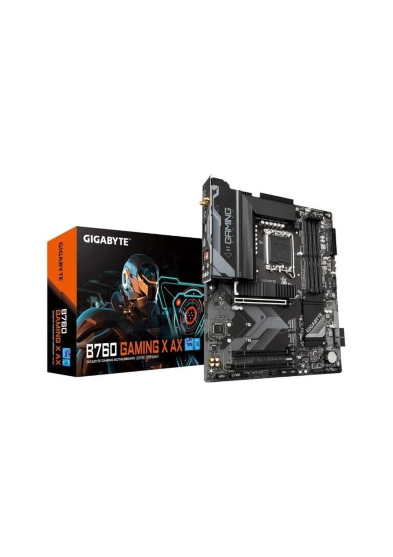 Gigabyte B760 Gaming X AX Rev1.0 LGA 1700 ATX Motherboard, Intel B760 Chipset, 4 x DDR5 DIMM, Up to 192 GB Support, 2.5GbE LAN, 802.11ax Wireless, PCIe 4.0x16, HDMI / Displayport