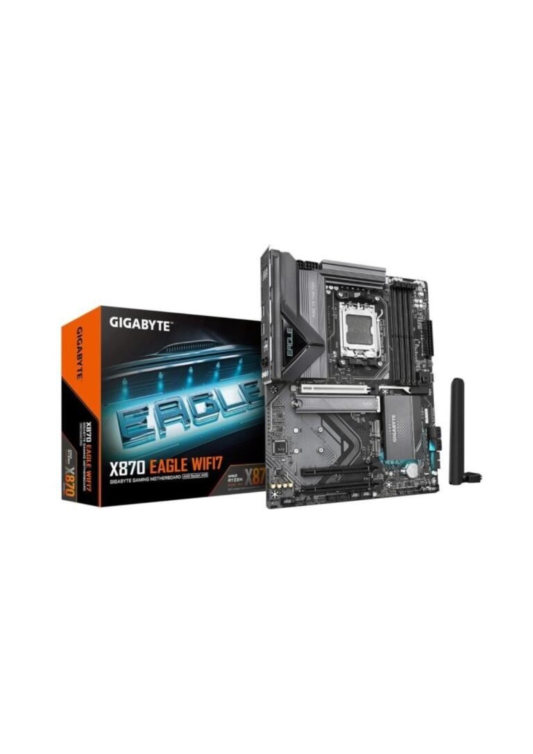 GIGABYTE X870 EAGLE WIFI 7 AMD Socket AM5, Dual Channel DDR5, AMD X870 Chipset, DDR5 Up to 256GB Memory, EZ-Latch Plus, 3 x M.2 Slots