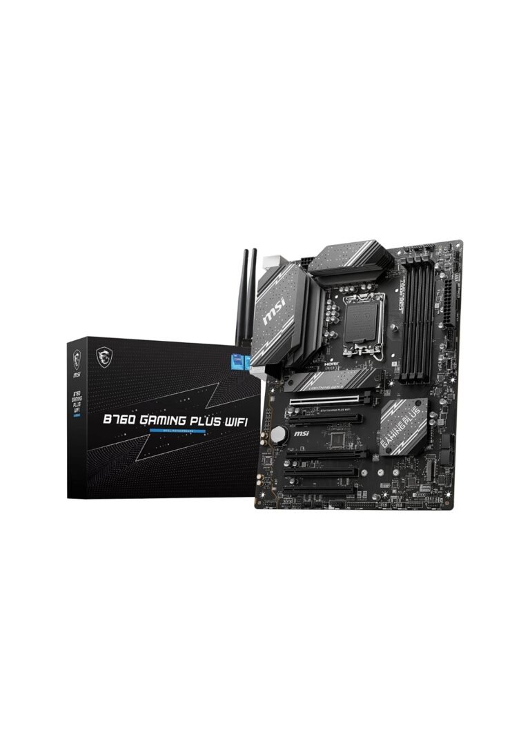 MSI B760 GAMING PLUS WIFI Intel B760 DDR5 ATX Wi-Fi 6E Bluetooth 5.3 7.1 HD Audio PCIe 4.0 x16 2.5G LAN Mainboard