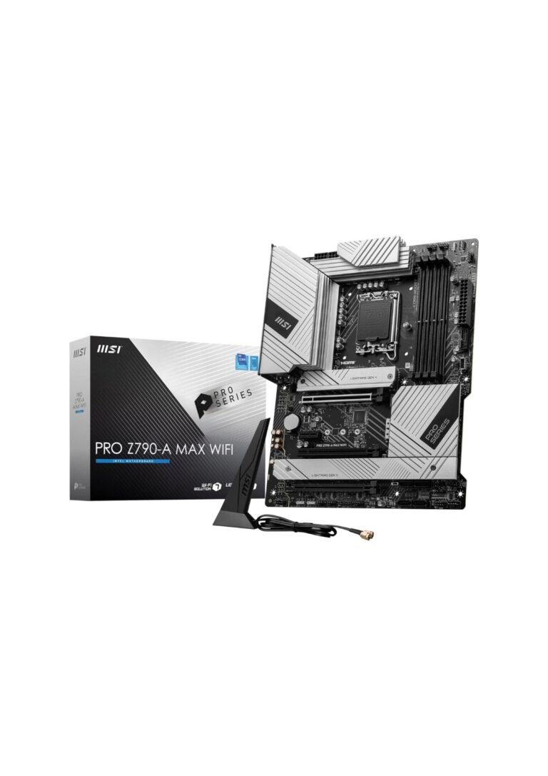 MSI PRO Z790-A MAX WiFi 7 ProSeries DDR5 Supports 14th/13th Gen LGA 1700 PCIe 5.0 2.5Gbps LAN USB 3.2 Gen2 Mainboard