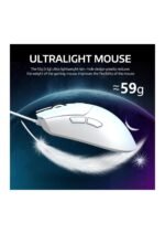 ATTACK SHARK R1 Wireless Gaming Mouse,Tri-Mode Connection (2.4G/Wired/BT5.2),55g Lightweight,18K DPI Optical Sensor,HUYU 20 Million Key Life,Ergonomic Design,for PC/Laptop/Win/Mac(White) — view 2