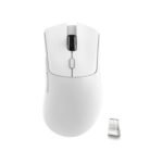 ATTACK SHARK R1 Wireless Gaming Mouse,Tri-Mode Connection (2.4G/Wired/BT5.2),55g Lightweight,18K DPI Optical Sensor,HUYU 20 Million Key Life,Ergonomic Design,for PC/Laptop/Win/Mac(White)
