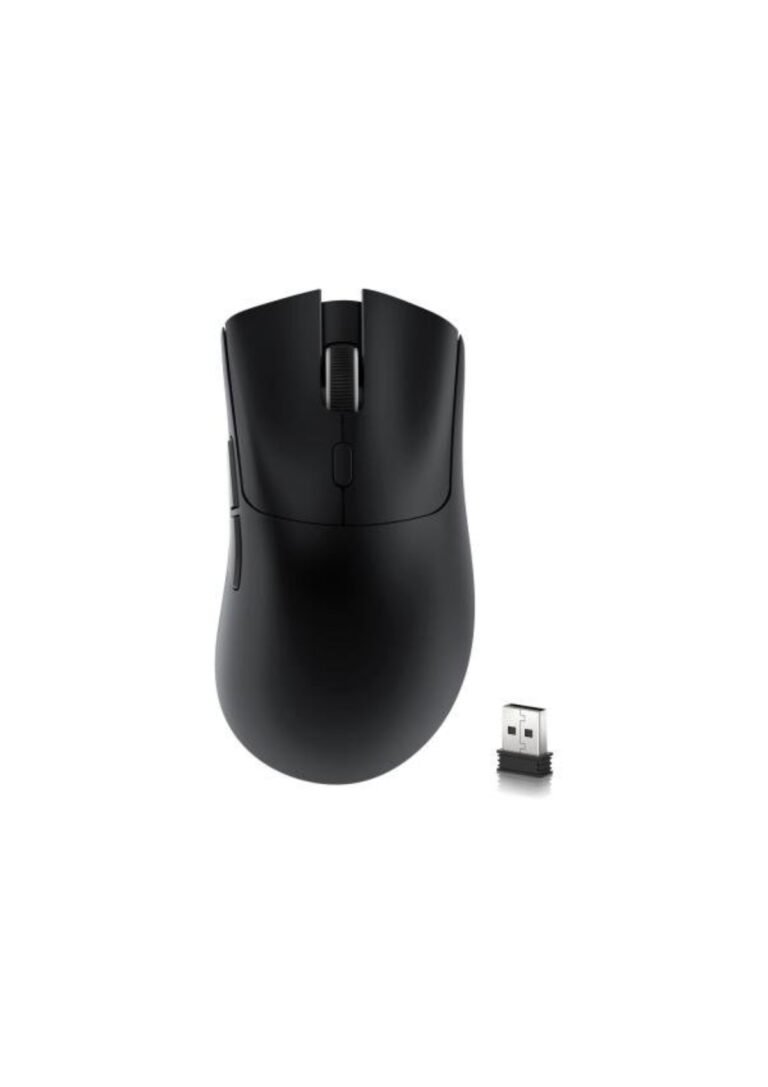ATTACK SHARK R1 Wireless Gaming Mouse,Tri-Mode Connection (2.4G/Wired/BT5.2),55g Lightweight,18K DPI Optical Sensor,HUYU 20 Million Key Life,Ergonomic Design,for PC/Laptop/Win/Mac(Black)