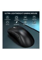 ATTACK SHARK R1 Wireless Gaming Mouse,Tri-Mode Connection (2.4G/Wired/BT5.2),55g Lightweight,18K DPI Optical Sensor,HUYU 20 Million Key Life,Ergonomic Design,for PC/Laptop/Win/Mac(Black) — view 3
