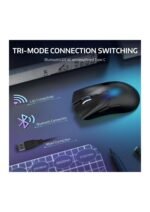 ATTACK SHARK R1 Wireless Gaming Mouse,Tri-Mode Connection (2.4G/Wired/BT5.2),55g Lightweight,18K DPI Optical Sensor,HUYU 20 Million Key Life,Ergonomic Design,for PC/Laptop/Win/Mac(Black) — view 4