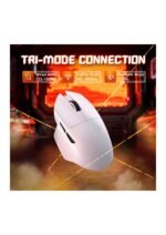 ATTACK SHARK V6 65g Wireless Gaming Mouse with RGB Magnetic Charging Dock, BT/2.4G Wireless/Wired Mouse 1K Polling, PixArt PAW3311 Sensor, 25K DPI, Programmable Gamer Mice for PC/Win/Mac (White) — view 2