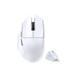 ATTACK SHARK V6 65g Wireless Gaming Mouse with RGB Magnetic Charging Dock, BT/2.4G Wireless/Wired Mouse 1K Polling, PixArt PAW3311 Sensor, 25K DPI, Programmable Gamer Mice for PC/Win/Mac (White)