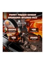 ATTACK SHARK V6 65g Wireless Gaming Mouse with RGB Magnetic Charging Dock,BT/2.4GHz Wireless/Wired Mouse 1K Polling,PixArt PAW3311 Sensor,25000DPI,Office Gamer Mice for PC/Win/Mac(Black) — view 3