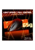 ATTACK SHARK V6 65g Wireless Gaming Mouse with RGB Magnetic Charging Dock,BT/2.4GHz Wireless/Wired Mouse 1K Polling,PixArt PAW3311 Sensor,25000DPI,Office Gamer Mice for PC/Win/Mac(Black) — view 4