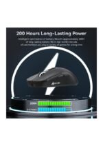 ATTACK SHARK X6 Lightweight Wireless Gaming Mouse with RGB Backlight Charging Base,Tri-Mode Wired/2.4GHz/BT5.2,26K DPI, PAW3395 Optical Sensor,HUANO Switch,5programmable Buttons,PC/Mac(Black) — view 2