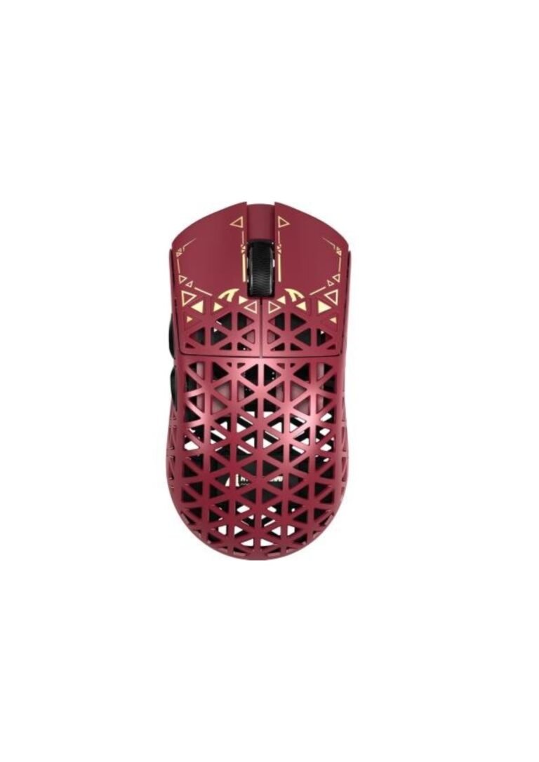 ATTACK SHARK R5Ultra 8K Carbon Fiber Wireless Gaming Mouse with 42000 DPI -PAW3950 MAX Sensor -39g Ultra-Lightweight-Nordic 52840 MCU Chip-Wired/BT/2.4GHz Wirelss Programmable Mouse for PC/Mac (Red)