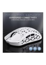 ATTACK SHARK R5Ultra 8K Carbon Fiber Wireless Gaming Mouse with 42000 DPI -PAW3950 MAX Sensor -39g Ultra-Lightweight-Nordic 52840 MCU Chip-Wired/BT/2.4GHz Wirelss Programmable Mouse for PC/Mac (White) — view 2