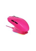 ATTACK SHARK G3PRO Wireless Gaming Mouse with RGB Charging Dock,2.4G/USB-C Wired/BT PAW3311 Optical Sensor 1K Polling Rate Adjustable 25K DPI,500mAh Battery Ultra Lightweight 59g Mice(Red)