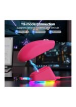 ATTACK SHARK G3PRO Wireless Gaming Mouse with RGB Charging Dock,2.4G/USB-C Wired/BT PAW3311 Optical Sensor 1K Polling Rate Adjustable 25K DPI,500mAh Battery Ultra Lightweight 59g Mice(Red) — view 2