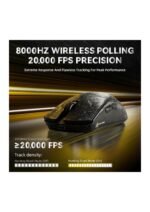 ATTACK SHARK R11 Ultra 8KHz Carbon Fiber Wireless Gaming Mouse,PAW3950 MAX Sensor,49g Ultra-Lightweight,Nordic 52840 MCU Chip,42000 DPI,Wired/BT/2.4GHz Wirelss Programmable Mouse for PC/Mac, (Forged Black) — view 3