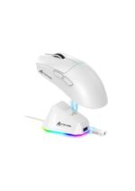 ATTACK SHARK X11 Lightweight Wireless Gaming Mouse with RGB Charging Dock,Tri-Mode-2.4G/USB-C Wired/BT,22K DPI,PAW3311 Optical Sensor,HUYU Switch, 5 programmable Buttons for PC/Mac(White) — view 3