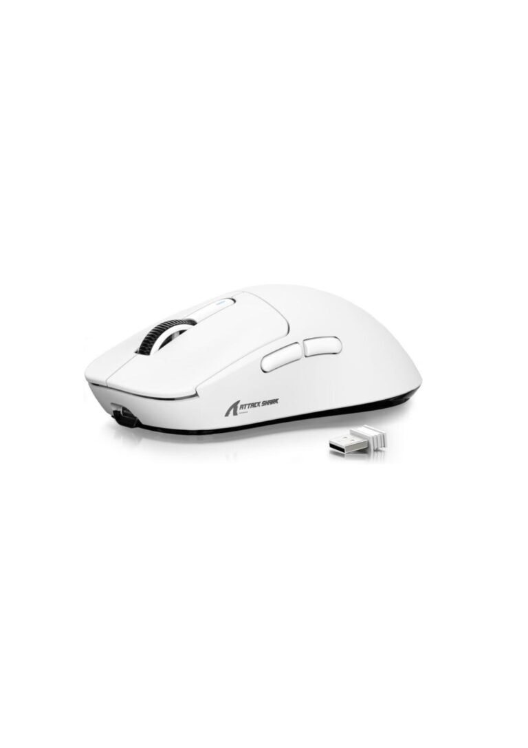 ATTACK SHARK X3 Wireless Gaming Mouse, 49g Ergonomic Computer Mouse, Triple Modes PAW3395 26K DPI Optical Sensor, 200h Battery Life, Programmable Buttons, Gaming Accessories for PC/Laptop/Mac (White)