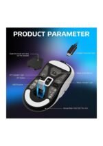 ATTACK SHARK X3 Wireless Gaming Mouse, 49g Ergonomic Computer Mouse, Triple Modes PAW3395 26K DPI Optical Sensor, 200h Battery Life, Programmable Buttons, Gaming Accessories for PC/Laptop/Mac (White) — view 4