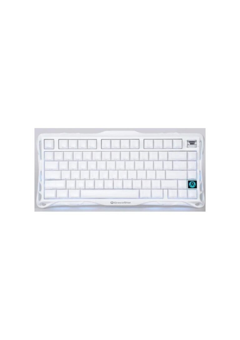 GravaStar Mercury K1 75% Wireless Mechanical Gaming Keyboard, Aluminum Alloy Exoskeleton Design, Gasket Custom Keyboard Hot-Swap Socket, Linear Switches, RGB Backlit, White