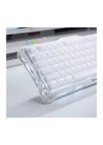 GravaStar Mercury K1 75% Wireless Mechanical Gaming Keyboard, Aluminum Alloy Exoskeleton Design, Gasket Custom Keyboard Hot-Swap Socket, Linear Switches, RGB Backlit, White — view 3