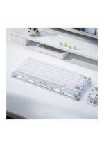 GravaStar Mercury K1 75% Wireless Mechanical Gaming Keyboard, Aluminum Alloy Exoskeleton Design, Gasket Custom Keyboard Hot-Swap Socket, Linear Switches, RGB Backlit, White — view 4