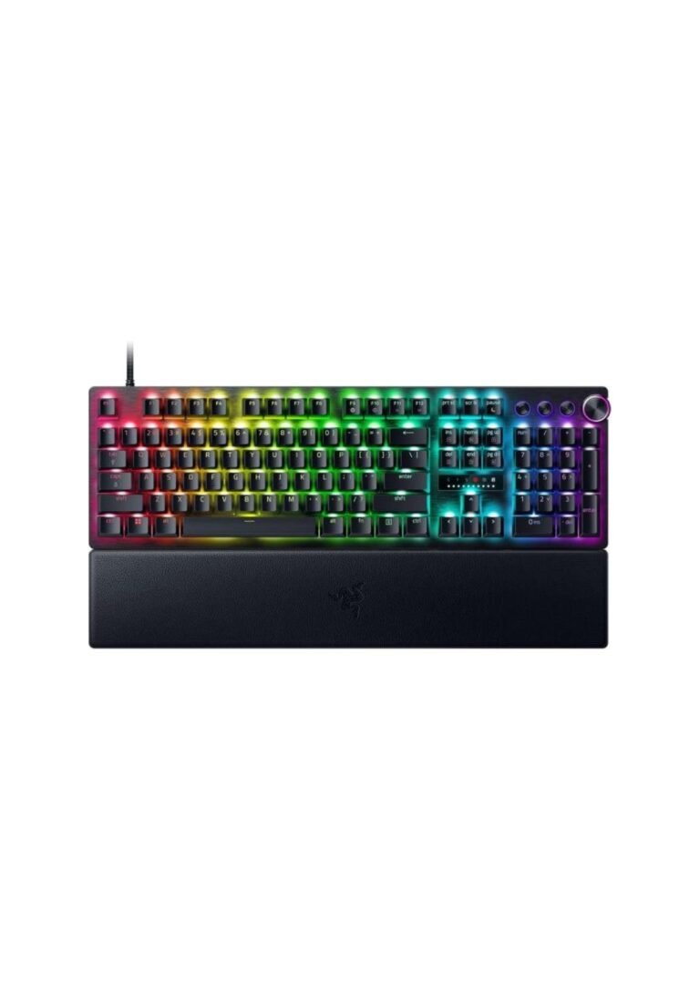 Razer Huntsman V3 Pro Esports Gaming Keyboard: Analog Optical Switches - Razer Snap Tap - Rapid Trigger - Adjustable Actuation - Media Keys & Dial - Doubleshot PBT Keycaps - Wrist Rest - Black