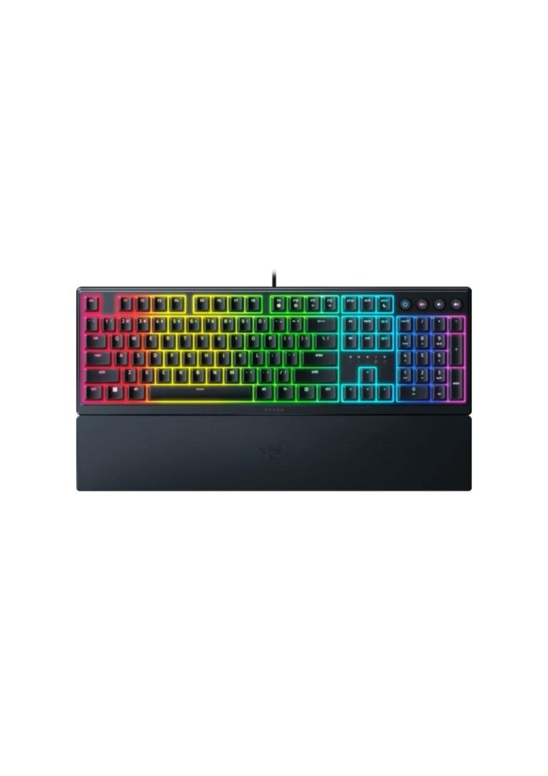 Razer Ornata V3 Gaming Keyboard: Low Profile Keys - Mecha Membrane Switches - UV Coated Keycaps - Backlit Media Keys - 10 Zone RGB Lighting - Spill Resistant - Magnetic Wrist Wrest - Snap Tap