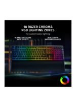 Razer Ornata V3 Gaming Keyboard: Low Profile Keys - Mecha Membrane Switches - UV Coated Keycaps - Backlit Media Keys - 10 Zone RGB Lighting - Spill Resistant - Magnetic Wrist Wrest - Snap Tap — view 4