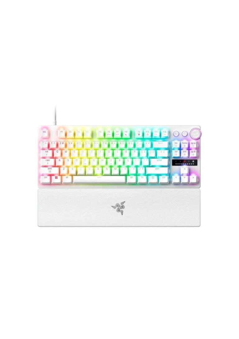 Razer - Huntsman V3 Pro TKL Wired Analog Optical Esports Keyboard with Snap Tap Mode Rapid Trigger and Adjustable Actuation - White