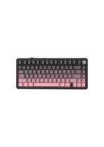 ATTACK SHARK X85 Wireless Mechanical Gaming Keyboard with Knob, Hot Swap, BT/2.4GHz/USB-C, Side Print PBT Keycaps, Gasket, RGB, Coiled Cable, Linear White Jade Switch for Win/PC/MAC, (BlackBerry)