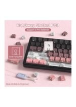 ATTACK SHARK X85 Wireless Mechanical Gaming Keyboard with Knob, Hot Swap, BT/2.4GHz/USB-C, Side Print PBT Keycaps, Gasket, RGB, Coiled Cable, Linear White Jade Switch for Win/PC/MAC, (BlackBerry) — view 2