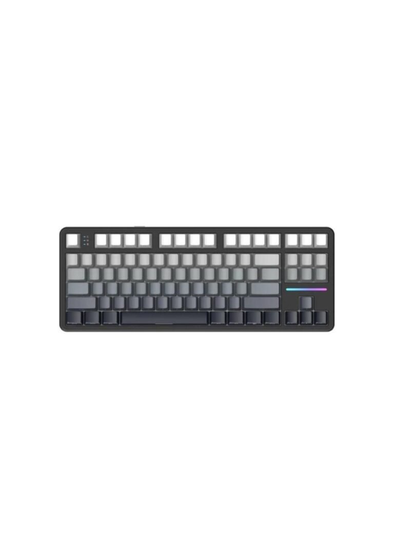 ATTACK SHARK X87 Wireless Tri-Mode Mechanical Gaming Keyboard - Hot Swappable RGB, Gasket Mount, Pre-Lubed Linear Switches, Side-Printed PBT Keycaps (TKL 87-Key, Moon Light)