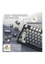 ATTACK SHARK X87 Wireless Tri-Mode Mechanical Gaming Keyboard - Hot Swappable RGB, Gasket Mount, Pre-Lubed Linear Switches, Side-Printed PBT Keycaps (TKL 87-Key, Moon Light) — view 2