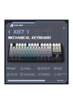 ATTACK SHARK X87 Wireless Tri-Mode Mechanical Gaming Keyboard - Hot Swappable RGB, Gasket Mount, Pre-Lubed Linear Switches, Side-Printed PBT Keycaps (TKL 87-Key, Moon Light) — view 3